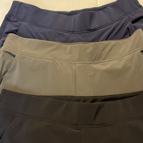 Athleta Brooklyn ankle pants.  3pair.  Black, navy and dark grey/green. Size 8 - Picture 1 of 2